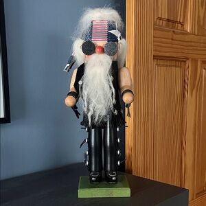 Motorcyle rider biker nutcracker